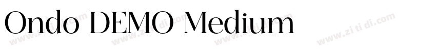 Ondo DEMO Medium字体转换